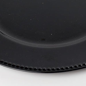 richland beaded charger plate 13 black set of 48