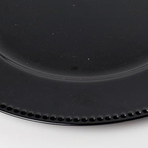 Richland Beaded Charger Plate 13" Black