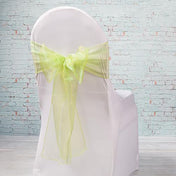 Richland 7"x108" Sage Organza Chair Sash Set of 10 - thumbnail number 1