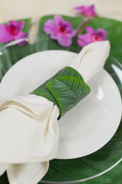 6 banana leaf napkin rings - thumbnail number 2