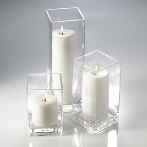 Eastland Square Vases 6", 8" & 12" Set of 3