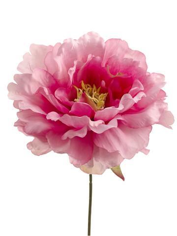 Pink Silk Peony (6" wide) Flower Heads