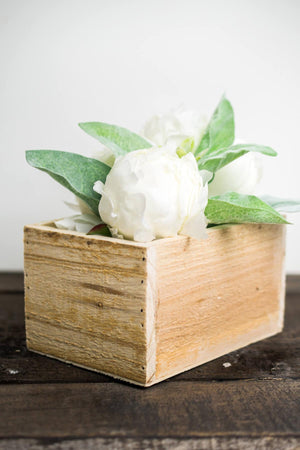 wood planter boxes 4x6in natural