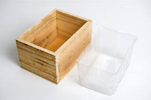 Wood Planter Boxes 4x6in Natural