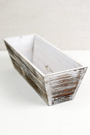 Whitewashed Tapered 4x12 Planter Boxes Wood - thumbnail number 2
