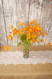 12 Orange Poppy Flowers Silk Flowers - thumbnail number 5