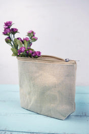 zippered 7 x 5 burlap bag set of 6 - thumbnail number 1