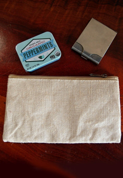 Zippered 9" x 5" Burlap Bag Set of 6 - thumbnail number 2