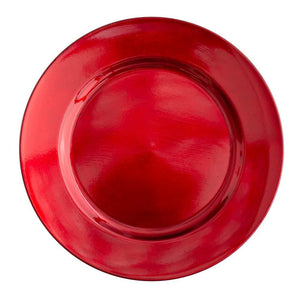 Richland Plain Charger Plate 13" Red Set of 12
