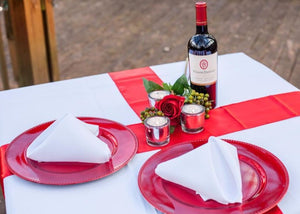 Richland Beaded Charger Plate 13" Red Set of 48