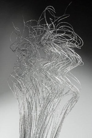 Natural Curly Ting METALLIC SILVER SPARKLE (32 pieces) 27"