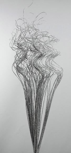 Natural Curly Ting METALLIC SILVER SPARKLE (32 pieces) 27"