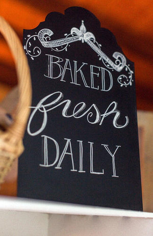 standing metal chalkboard 14x9