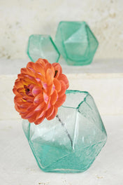 geo glass bud vase 6 5 - thumbnail number 2