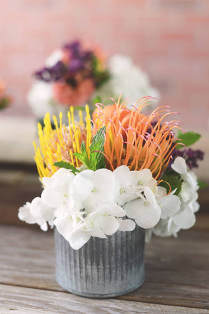 Norah Corrugated Zinc 3" Vase (6 pack)