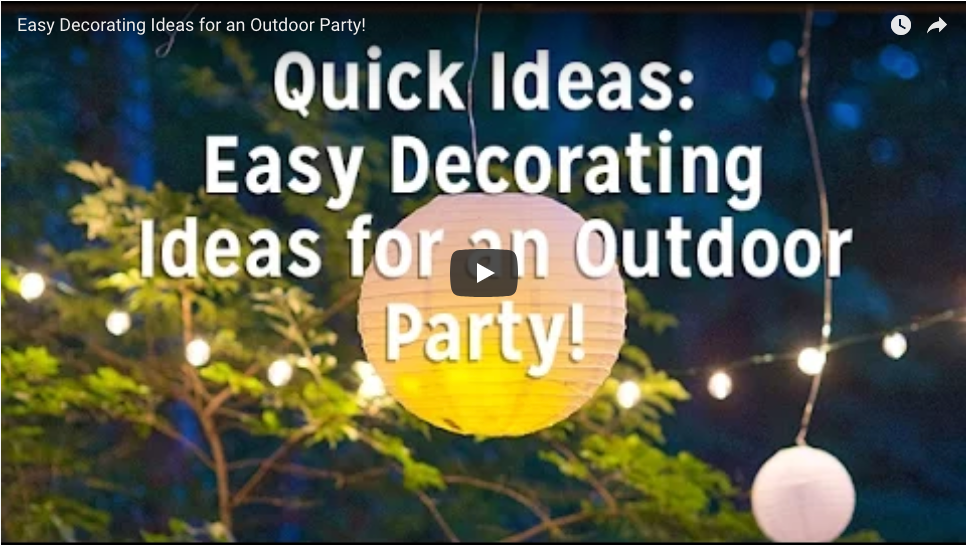 Easy Decorating Ideas for an Outdoor Party!