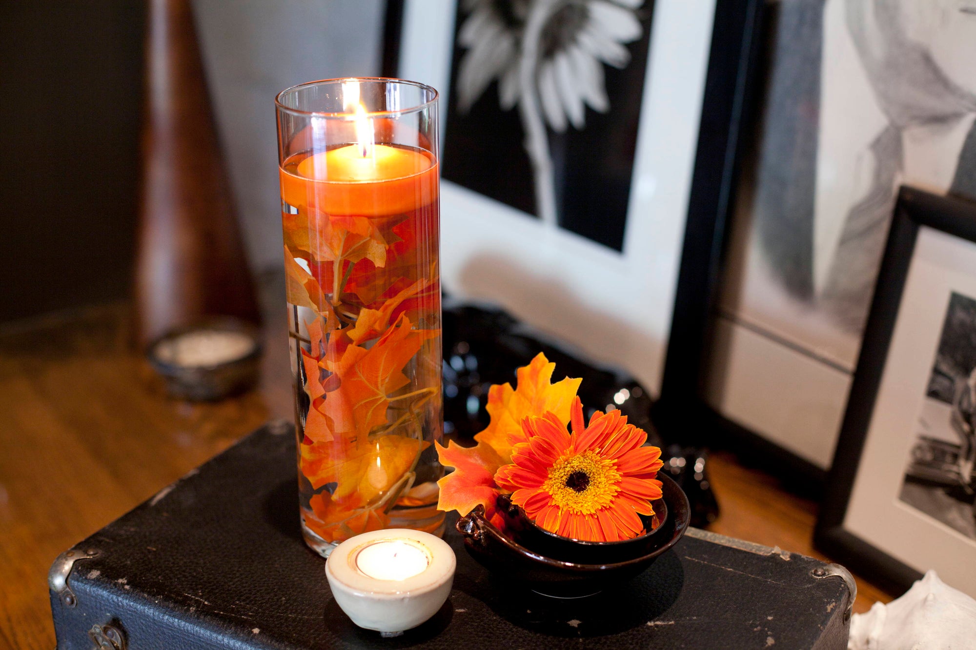 How to Use Orange Floating Candles to Liven Up Your Table!
