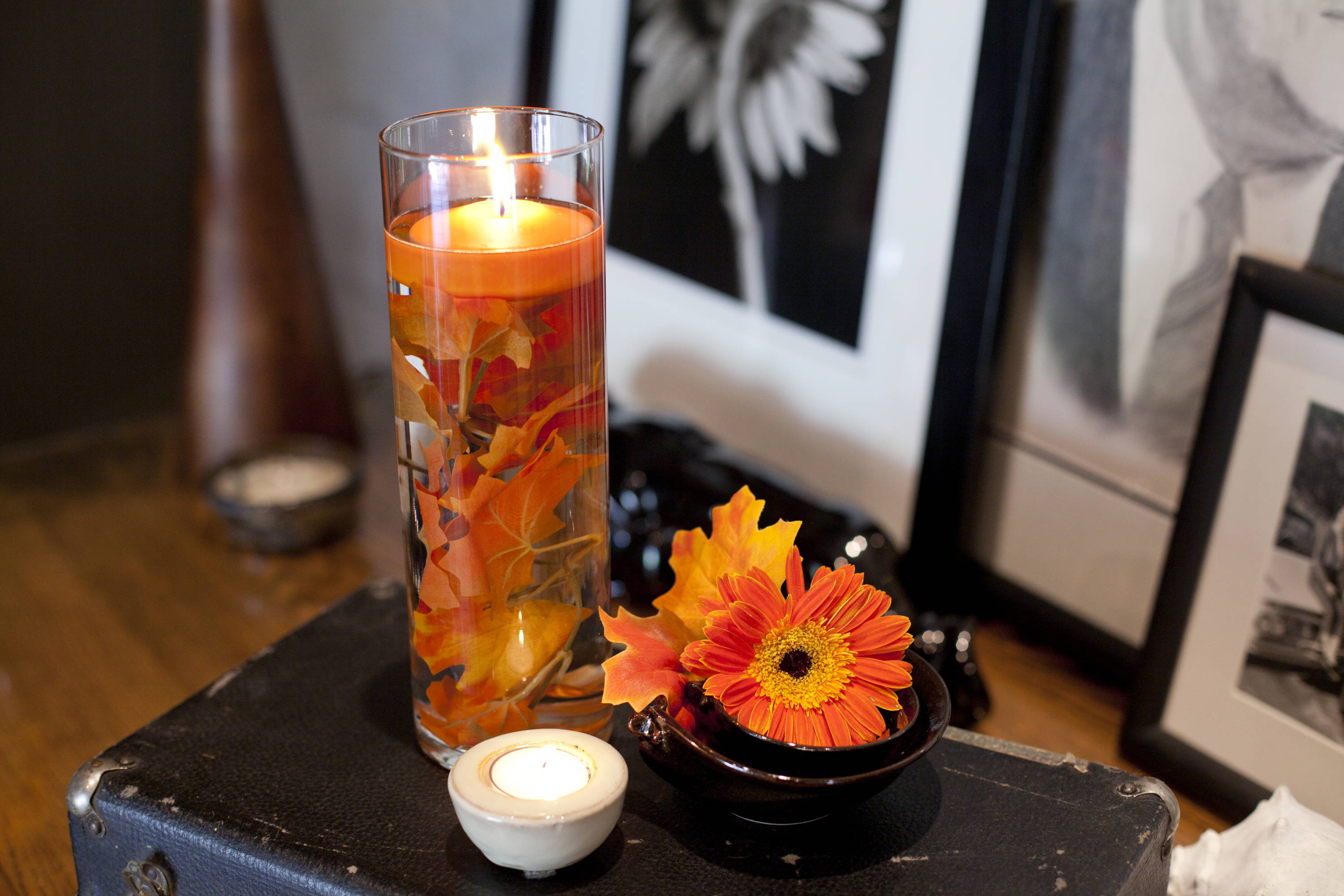 How to Use Orange Floating Candles to Liven Up Your Table! Quick Candles