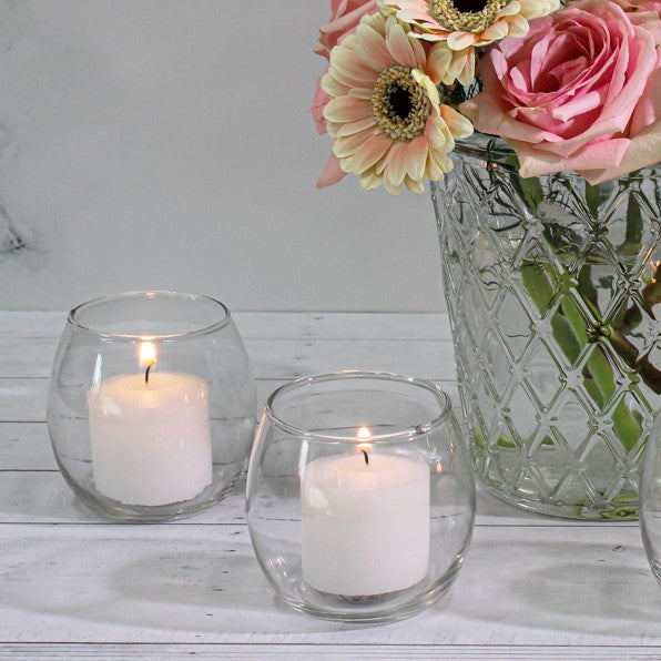 Hurricane Glass Candle Holders: Candle Vases & Glassware