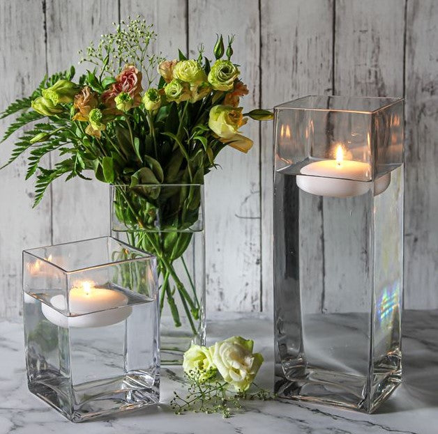 Glass Candle Container - Cube Glass Container For Candles & Home Decor
