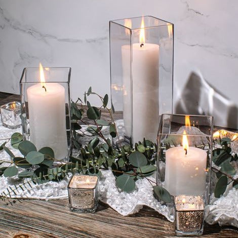 Pillar Candle Holders, Glass Vases for Pillar Candles