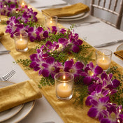 Purple Orchid Flower Leis Set of 12 - thumbnail number 4
