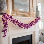 Purple Orchid Flower Leis Set of 12 - thumbnail number 6