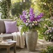 Silk Vanda Orchid Spray Lavender 28" - thumbnail number 7