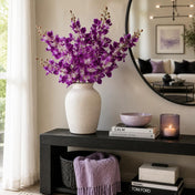 Silk Vanda Orchid Spray Lavender 28" - thumbnail number 8
