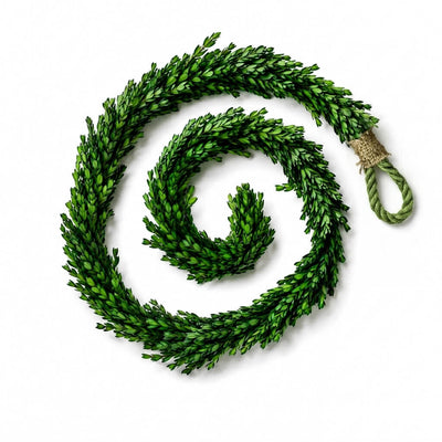 Natural Preserved Boxwood Garland 45"