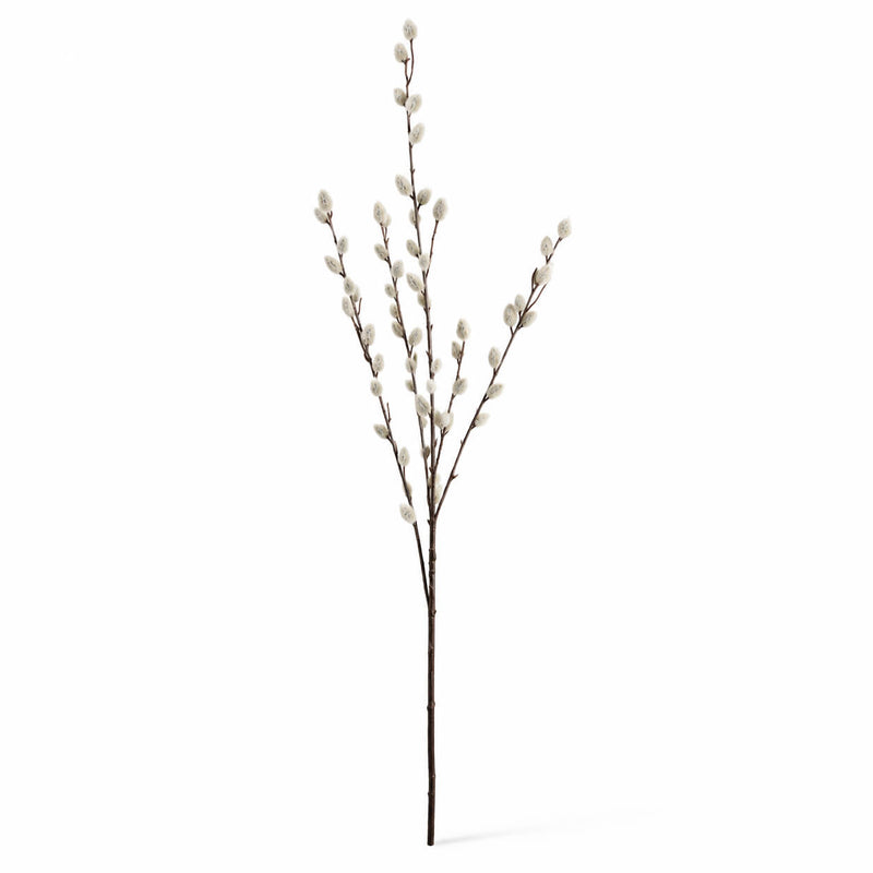 An artificial pussy willow branch with fuzzy catkins - thumbnail number 1