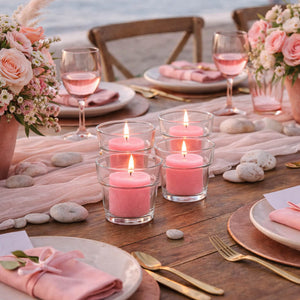 Richland Votive Candles Unscented Pink 10 Hour Set of 12