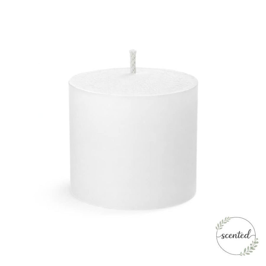 White citronella votive candle