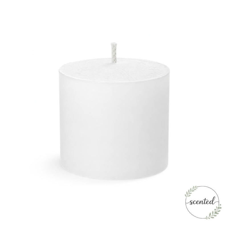 White Citronella Scented Votive Candle with exposed wick - thumbnail number 3