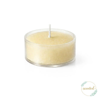 Richland Clear Cup Tealight Candles Ivory Vanilla Scented Set of 50