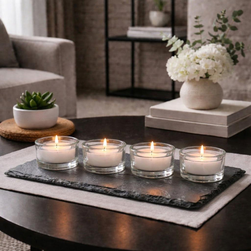 Richland Clear Cup Extended Burn Tealight Candles White Unscented Set of 100 - thumbnail number 6