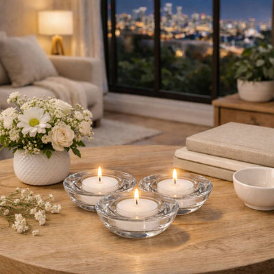 Richland Clear Cup Extended Burn Tealight Candles White Unscented Set of 100 - thumbnail number 7