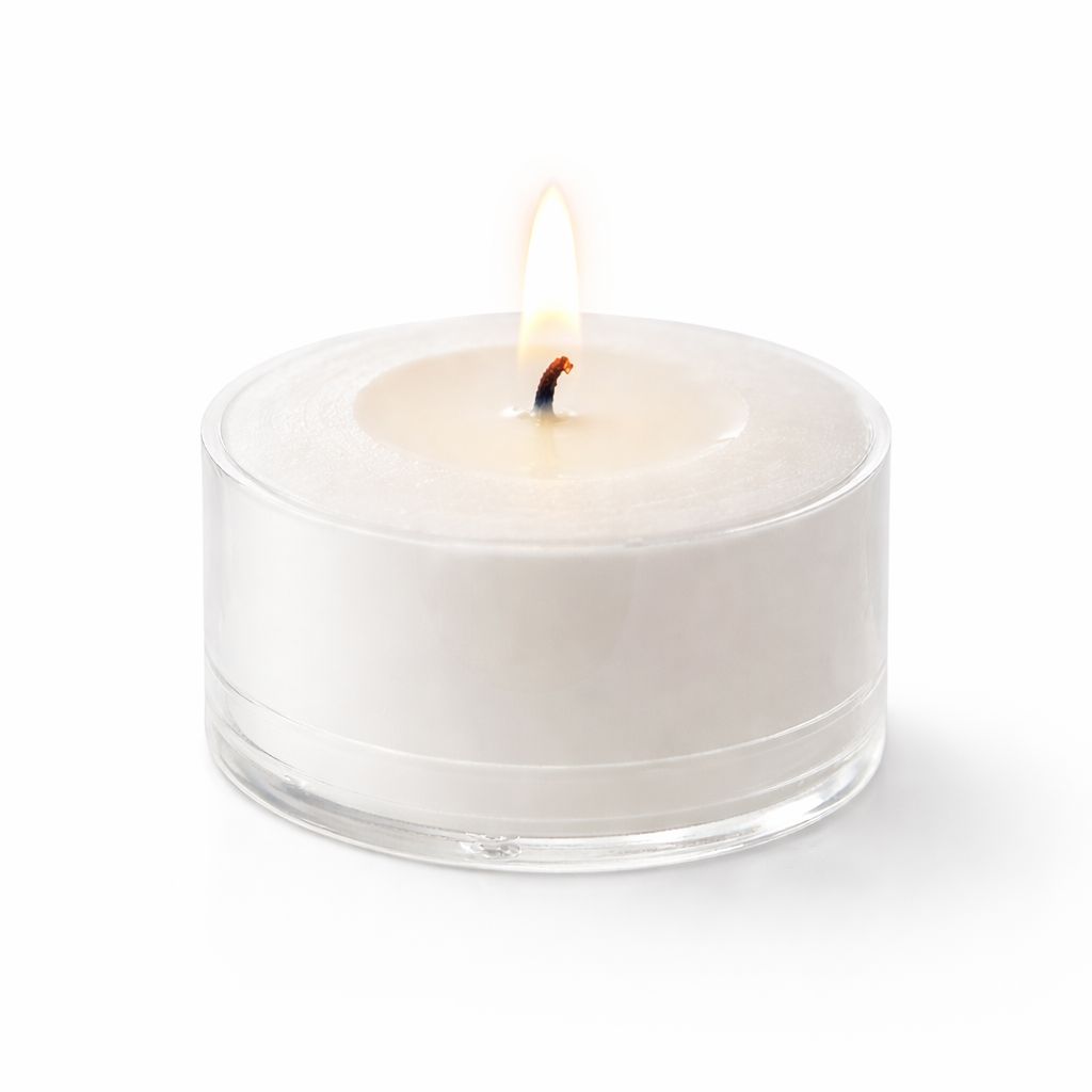 Richland Clear Cup Extended Burn Tealight Candles White Unscented