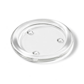 Eastland Glass Pillar Plate Round 4” Set of 12