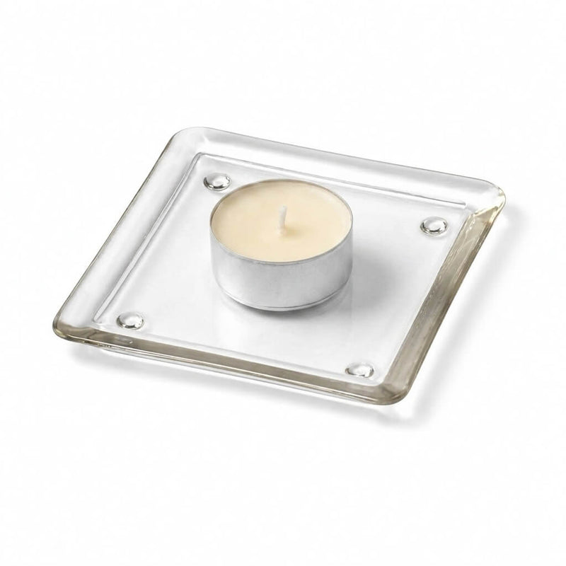 Eastland Square Glass Pillar Plate 5" Set of 36 - thumbnail number 4