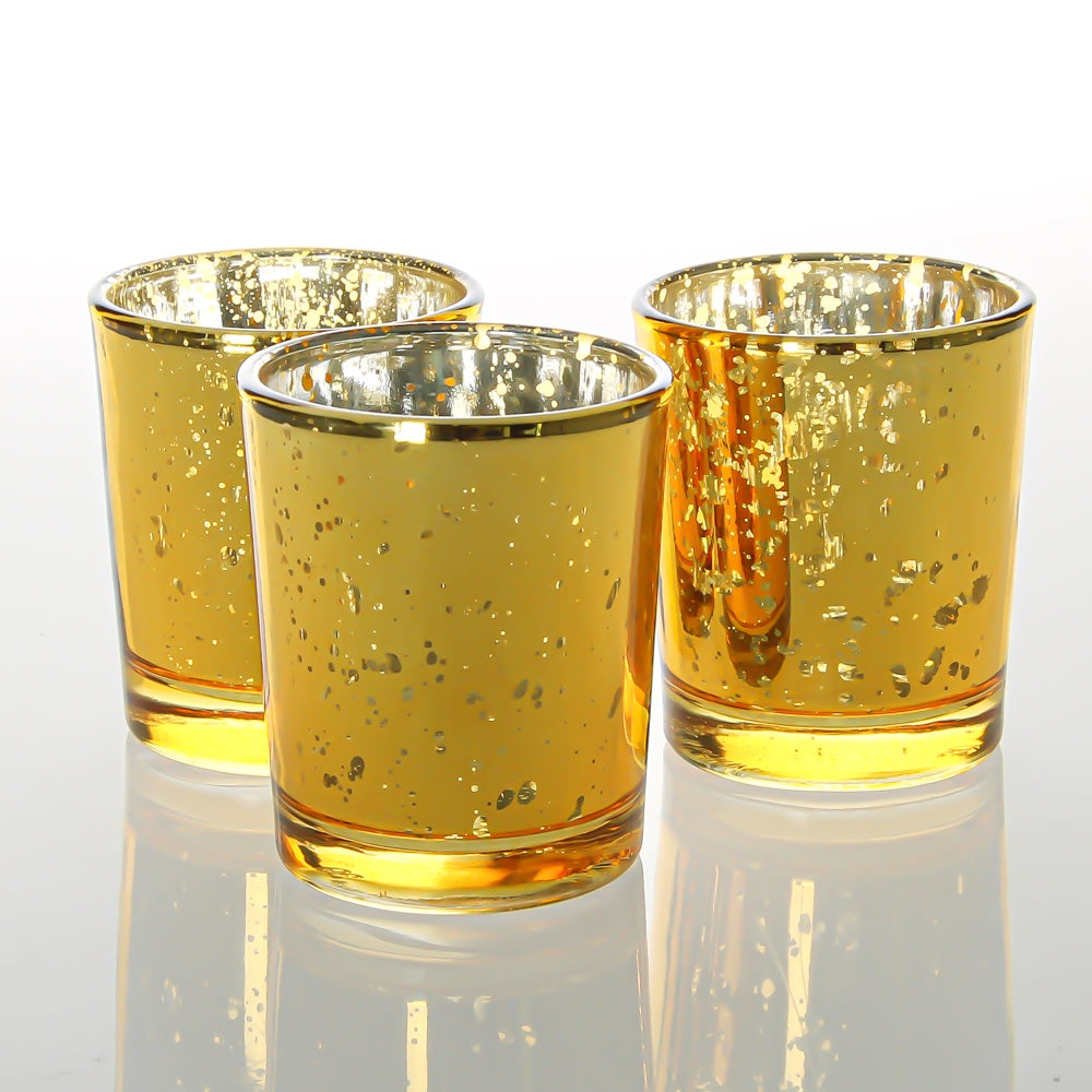 Richland Amber Gold Mercury Votive Holders