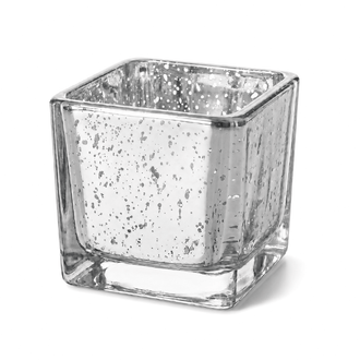 Richland Silver Mercury Square Votive Holder Set of 12