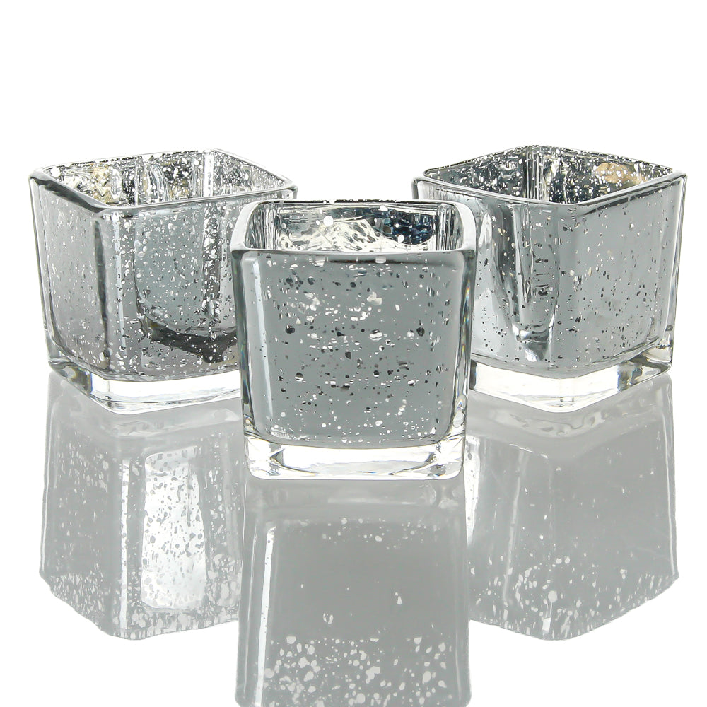 Richland Silver Mercury Square Votive Holder