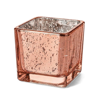 Richland Rose Gold Mercury Square Votive Holder Set of 12