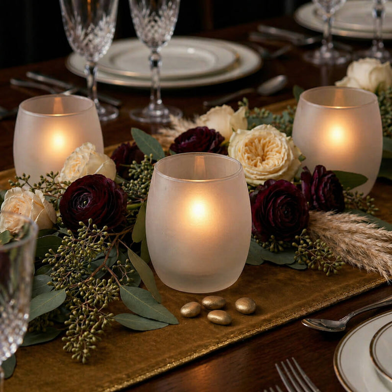 Eastland Grande Hurricane Votive Candle Holder Frosted Set of 48 - thumbnail number 4
