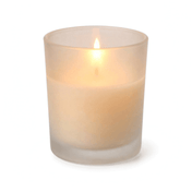 Frosted candle holder with glowing white votive candle - thumbnail number 3