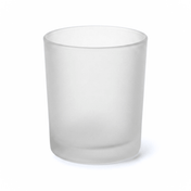 Frosted glass votive holder on white background - thumbnail number 1