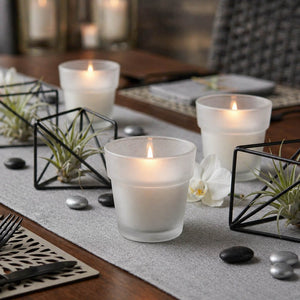 Eastland Flowerpot Votive Candle Holder Frosted Set of 12