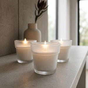 Eastland Flowerpot Votive Candle Holder Frosted Set of 12