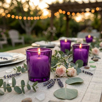 Eastland Votive Holder Purple Set of 12 - thumbnail number 4